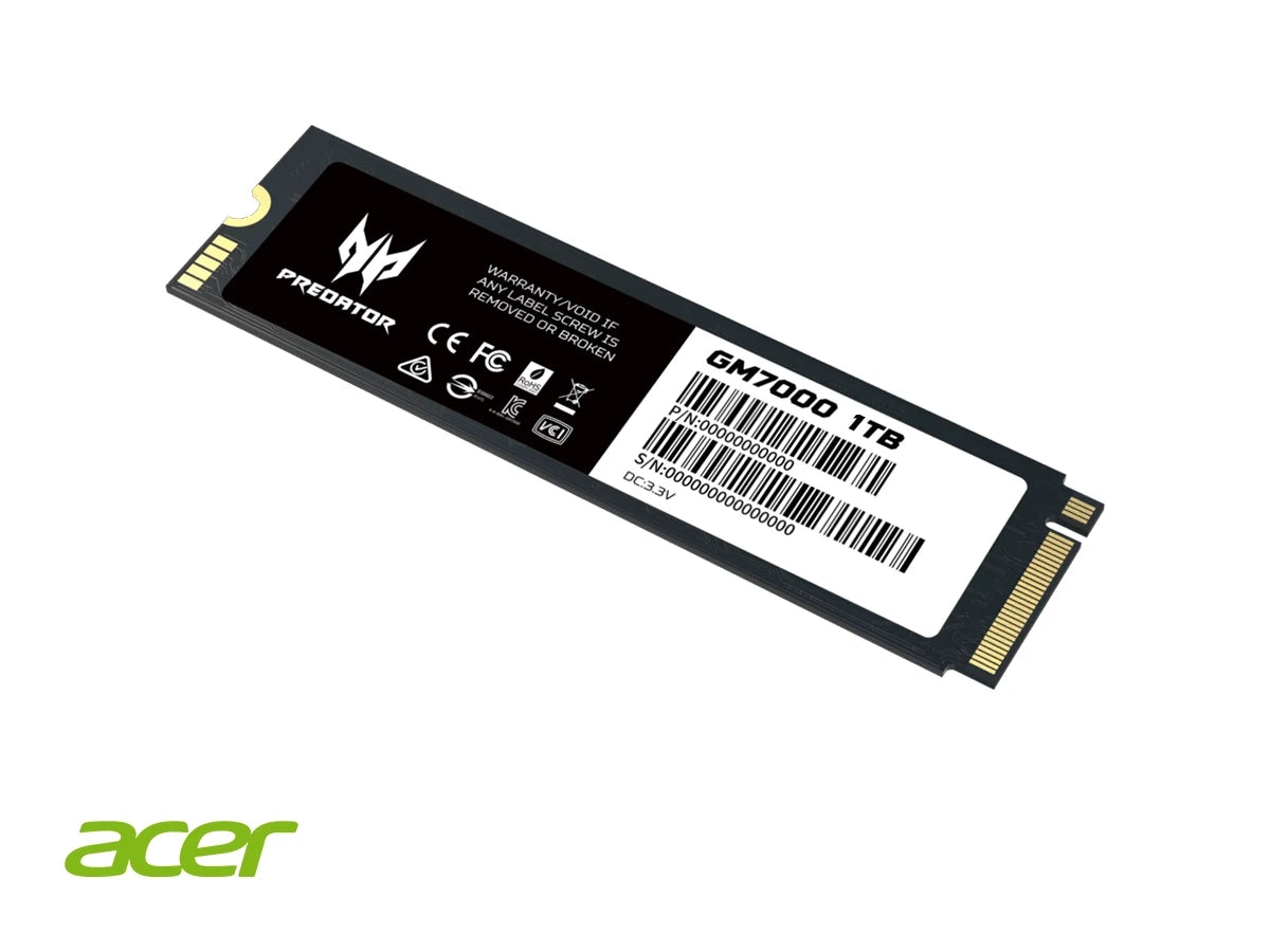 Disco Solido Ssd M.2 Pcie Acer 1tb Predator Gm7000 Gaming Gen4x4, Nvme, Unidad Interna Estado Solido, Para Pc, Laptop, Lectura 7400mb/s (bl.9bwwr.105)