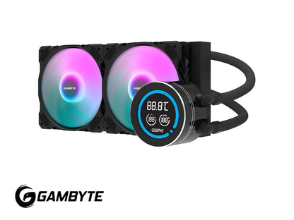 Sistema De Enfriamiento Liquido Gambyte Dn240d (aio-dn240dbl-ght) 2 Ventiladores Con Iluminacion Argb