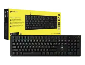 Teclado Gamer Corsair K70 Core (ch-910971e-sp) Mecanico, Switch Red, Led Rgb, Negro