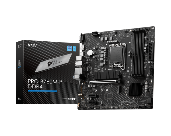 Placa Madre Msi B760m-p Pro Ddr4 (911-7e02-006) Socket Lga 1700, Ram Ddr4 Buss 4800oc Mhz, 14va, 13va, 12va Gen