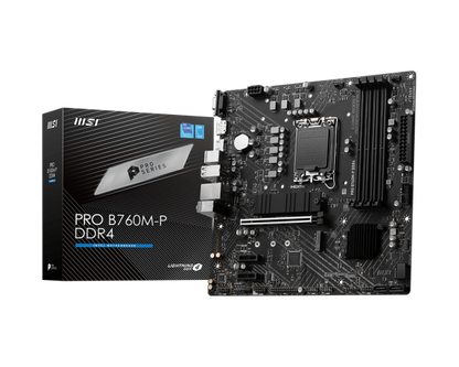 Placa Madre Msi B760m-p Pro Ddr4 (911-7e02-006) Socket Lga 1700, Ram Ddr4 Buss 4800oc Mhz, 14va, 13va, 12va Gen