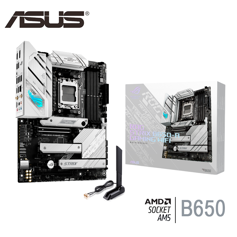 Placa Madre Asus B650-a Rog Strix Gaming Wifi (90mb1bp0-m0aay0) Socket Am5, Ram Ddr5 Buss 7600oc Mt/s, Wifi 6e