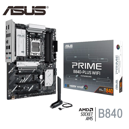 Placa Madre Asus B840 Wifi (prime B840-plus Wifi ) Atx 4 Slot De Ram Ddr5