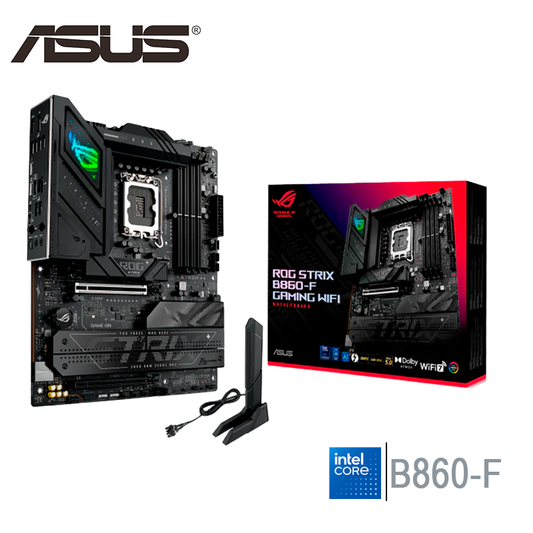 Placa Madre Asus B860-f Rog Strix (90rog Strix B860-f Gmg Wifi ) Socket Lga 1851, Ram Ddr5 9066oc Mt/s, Core Ultra, Wifi 7
