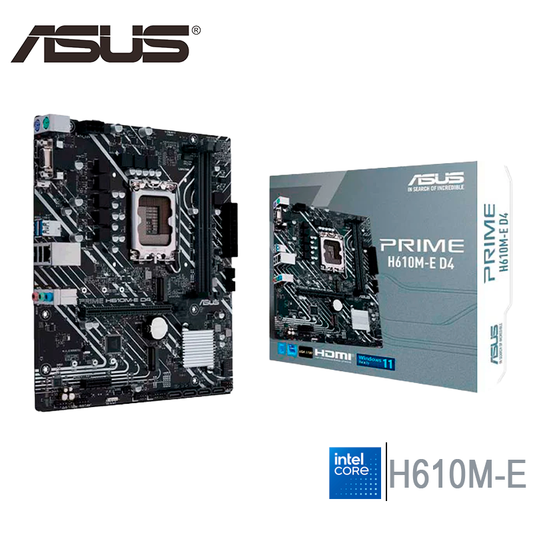 Placa Madre Asus H610m-e D4-csm Prime D4 (90mb19n0-m0eay0) Socket Lga 1700, Ram Ddr4 Buss 3200 Mhz, 13va, 12va Gen