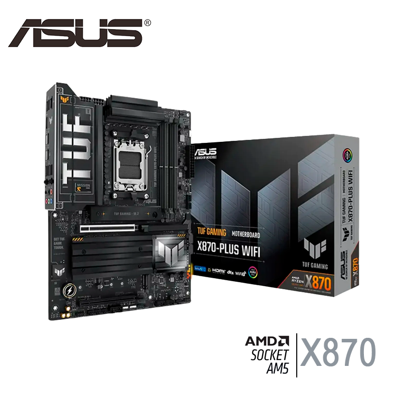 Placa Madre Asus X870-plus Tuf Gaming Wifi (90mb1iu0-m0eay0) Socket Am5, Ram Dddr5 Buss 8000oc Mt/s, Wifi 7