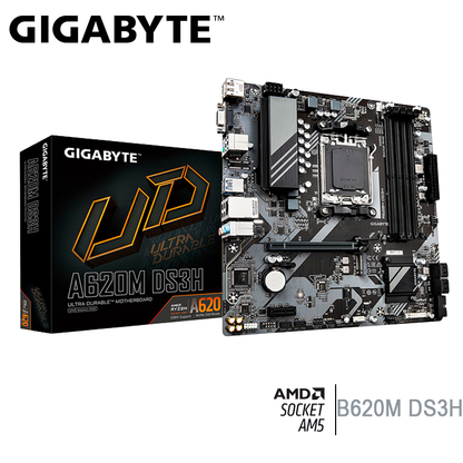 Placa Madre Gigabyte A620m Ds3h (a620m-ds3h) Socket Am5, Ram Ddr5 Buss 7600oc Mhz