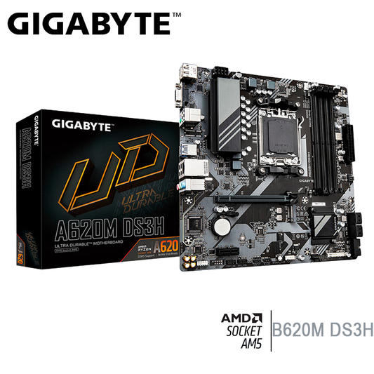 Placa Madre Gigabyte A620m Ds3h (a620m-ds3h) Socket Am5, Ram Ddr5 Buss 7600oc Mhz