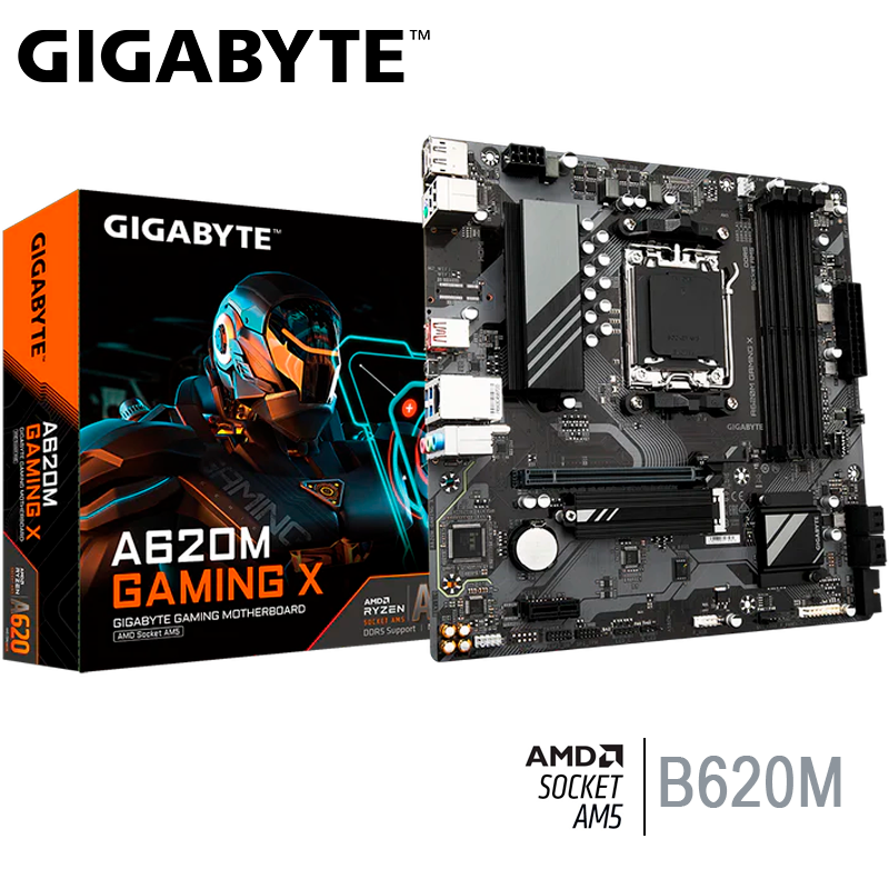 Placa Madre Gigabyte A620m Gaming X (a620m Gaming X) Socket Am5, Ram Ddr5 Buss 8000oc Mhz