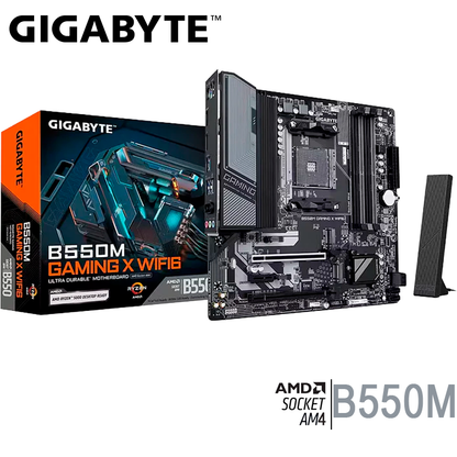 Placa Madre Gigabyte B550m Gaming X Wifi 6 (b550m-gaming-x-wifi6) Socket Am4, Ram Ddr4 Buss 4733oc Mhz