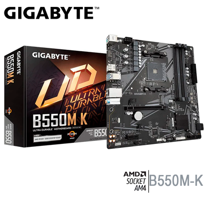 Placa Madre Gigabyte B550m K (b550m K) Socket Am4, Ram Ddr4 Buss 4733oc Mhz