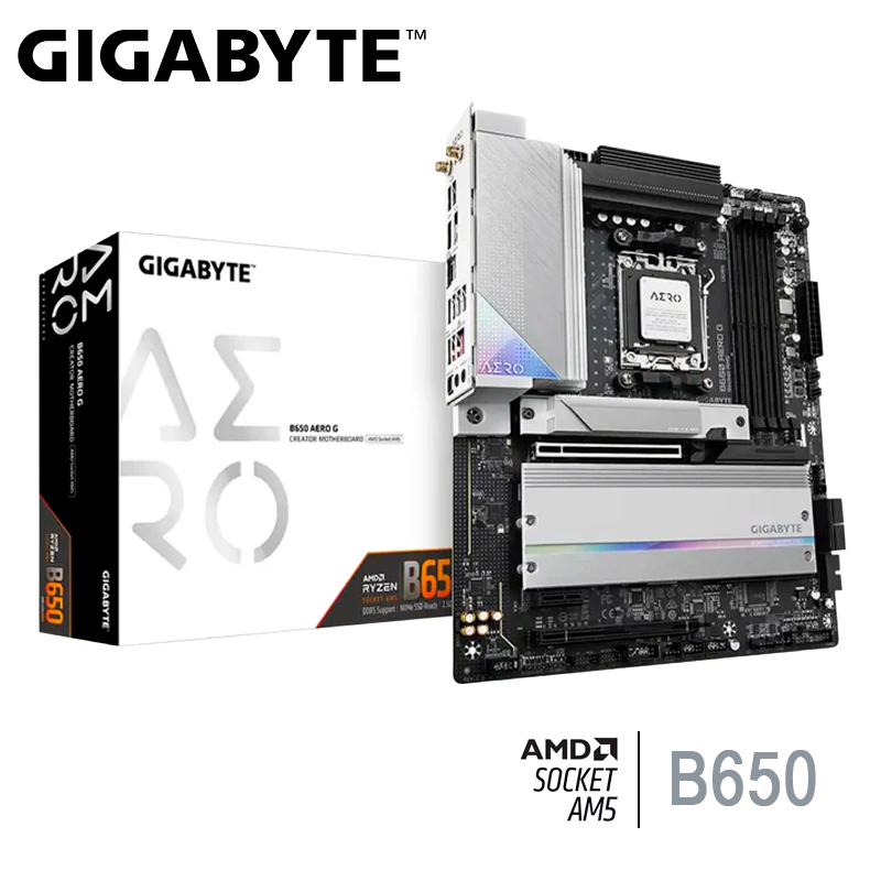 Placa Madre Gigabyte B650 Aero G (b650-aero-g) Socket Am5, Ram Ddr5 Buss 8000oc Mhz, Wifi 6e
