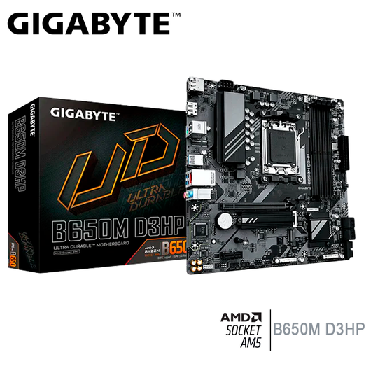 Placa Madre Gigabyte B650m D3hp-ax (b650m D3hp-ax) Socket Am5, Ram Ddr5 7600oc Mhz, Wifi 6e