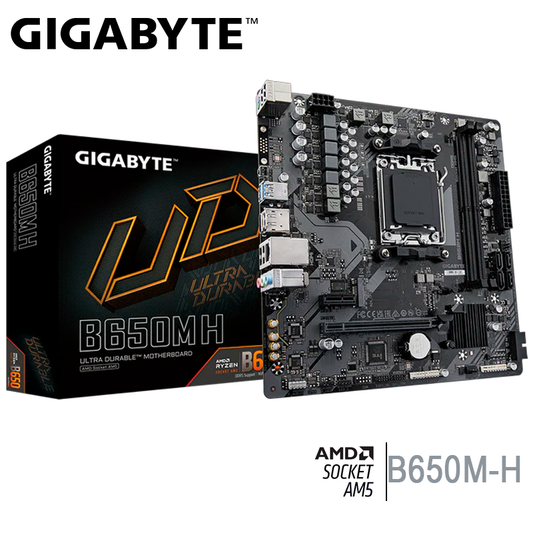 Placa Madre Gigabyte B650m H (b650m-h) Socket Am5, Ram Ddr5 Buss 6400oc Mhz