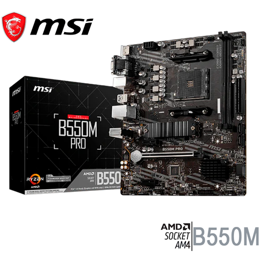 Placa Madre Msi B550m-a Pro (b550m-a Pro) Socket Am4, Ram Ddr4 Buss 4600oc Mhz