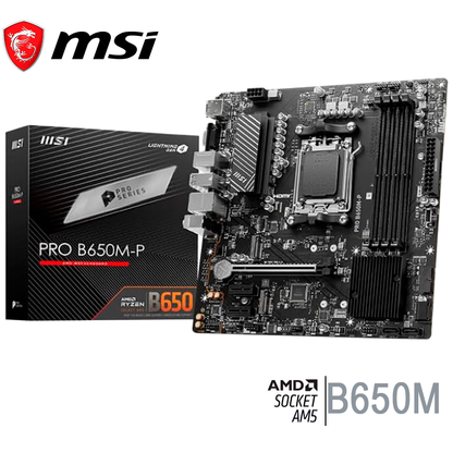 Placa Madre Msi B650m-p Pro (911-b650m-p) Socket Am5, Ram Ddr5 Buss 7200oc Mhz