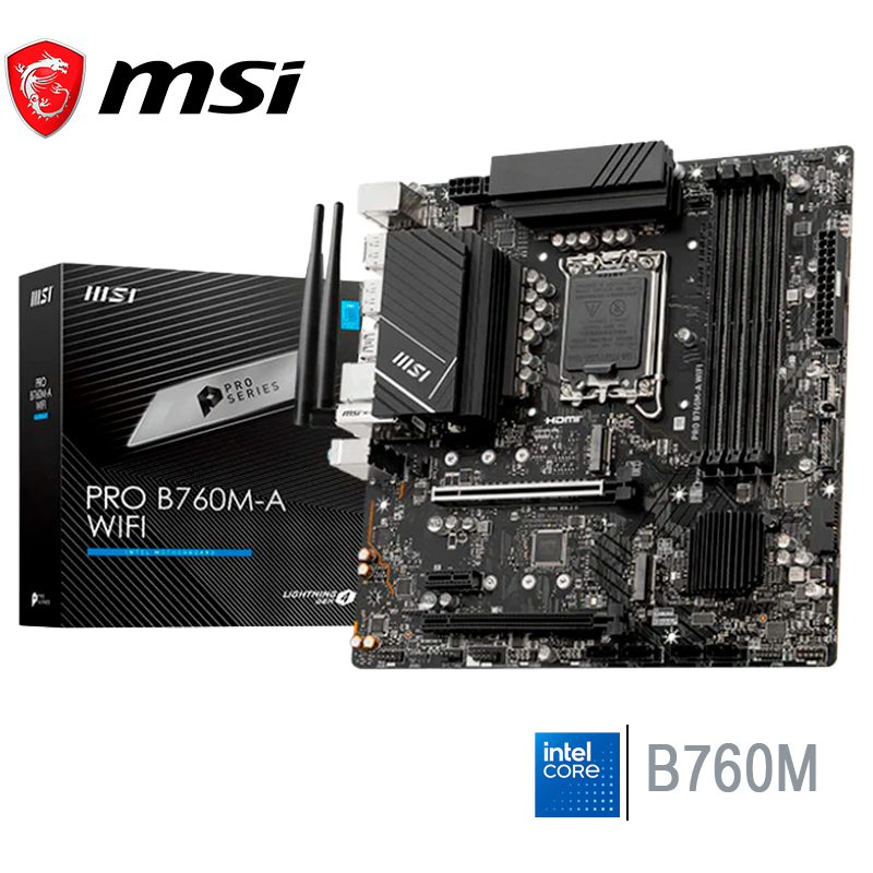 Placa Madre Msi B760m-a Pro Wifi (msi B760m-a Pro Wifi Ddr5) Socket Lga 1700, Ram Ddr5, 14va, 13va, 12va Gen