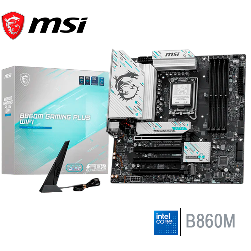 Placa Madre Msi B860 Gaming Plus Wifi (b860 Gaming Plus Wifi) Socket Lga 1851, Ram Ddr5, Core Ultra