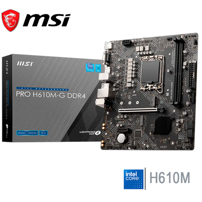 Placa Madre Msi H610m-g Pro (911-7d46-225) Socket Lga 1700, Ram Ddr5 Buss 5600 Mt/s