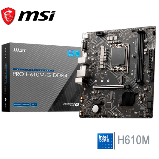 Placa Madre Msi H610m-g Pro (911-7d46-225) Socket Lga 1700, Ram Ddr5 Buss 5600 Mt/s