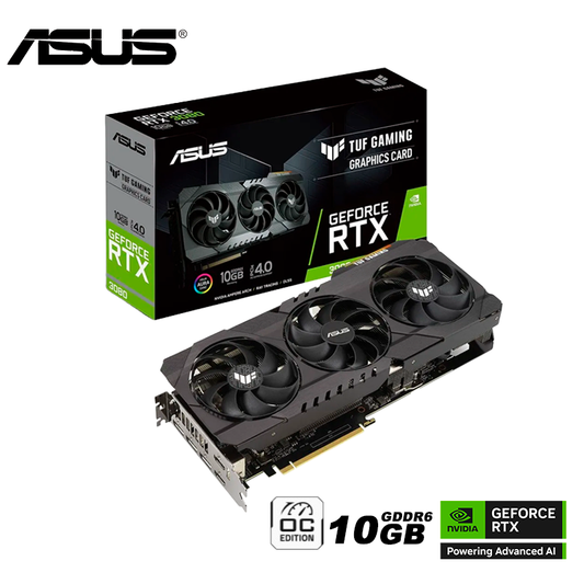 Tarjeta De Video Asus Geforce Rtx 3080 Tuf Gaming V2 Oc 10gb Gddr6x (90yv0fb4-mtaa00) Nvidia 320 Bits, 3 Ventiladores