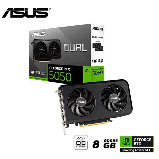 Tarjeta De Video Asus Geforce Rtx 5050 8gb Dual Oc Gddr6 (vd8gasrtx5050do) Nvidia 128 Bits, 2 Ventiladores