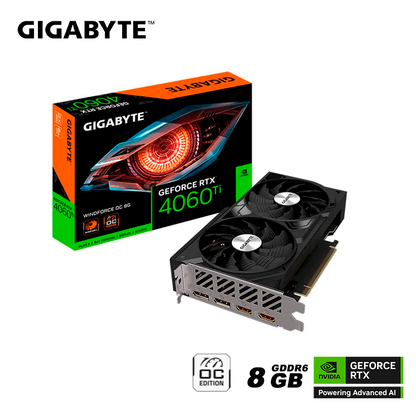 Tarjeta De Video Gigabyte Geforce Rtx 4060 Ti Windforce Oc V2 8gb Gddr6 (gv-n406twf2ocv2-8gd) Nvidia 128 Bits, 2 Ventiladores