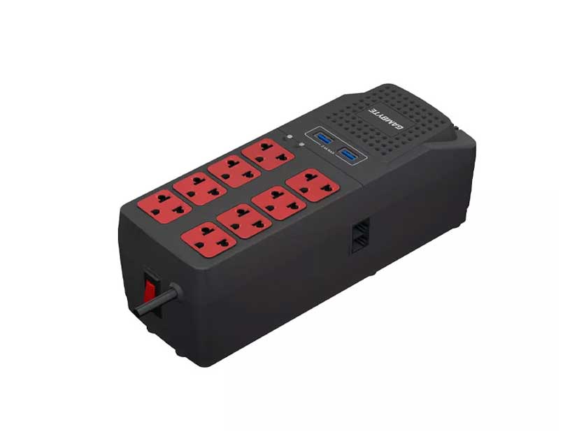 Estabilizador Gambyte 1200va (mp-gp1200-8p) 8 Tomas 2 Usb