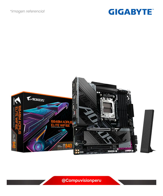 Placa Madre Gigagbyte B840m Aorus Elite Wifi6e (g-b840m-a-elite-wifi6e) Am5, 4 Slot De Ram