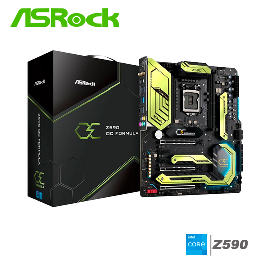 Placa Madre Asrock Z590 Oc Formula (90-mxbfs0-a0uayz) Socket Lga 1200, Ram Ddr4 Buss 6000oc Mhz, 11va, 10ma Gen, Rgb, Wifi 6e