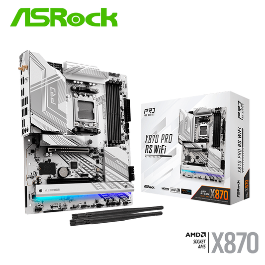 Placa Madre Asrock X870 Pro Rs Wifi (90x870 Pro Rs Wifi ) Socket Am5, Ram Dddr5 Buss 8000oc Mhz, Wifi 7