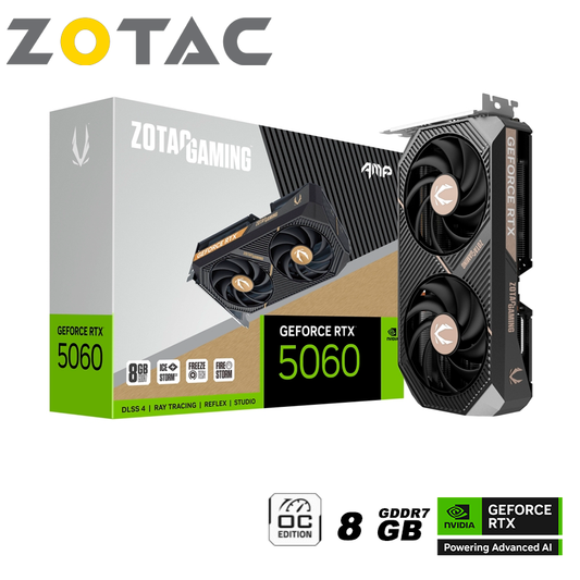 Tarjeta De Video Zotac Geforce Rtx 5060 Ti 8gb Twin Edge Oc Gddr7 (zt-b50610h-10m) Nvidia 128 Bits, 2 Ventiladores